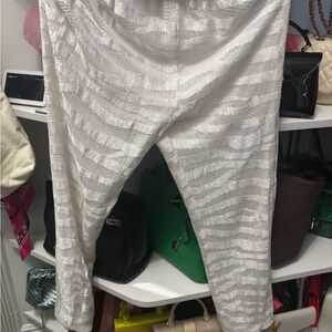 Alexis white zebra pants